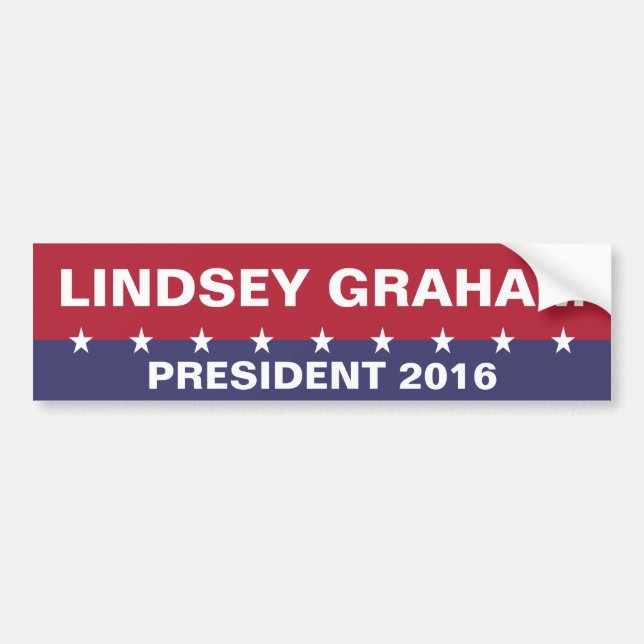 LINDSEY GRAHAM för presidenten 2016 Bildekal (Framsidan)