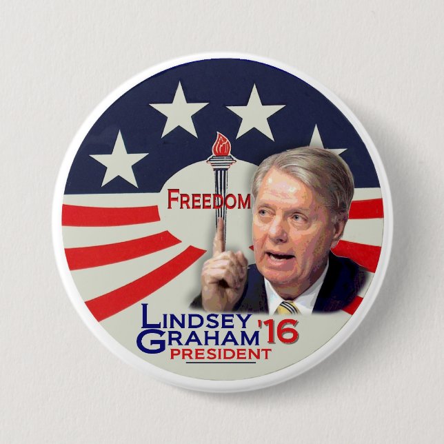 Lindsey Graham för presidenten 2016 Knapp (Framsida)