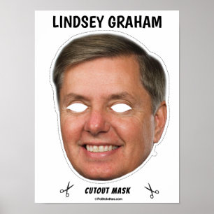 LINDSEY GRAHAM Halloween-mask Poster