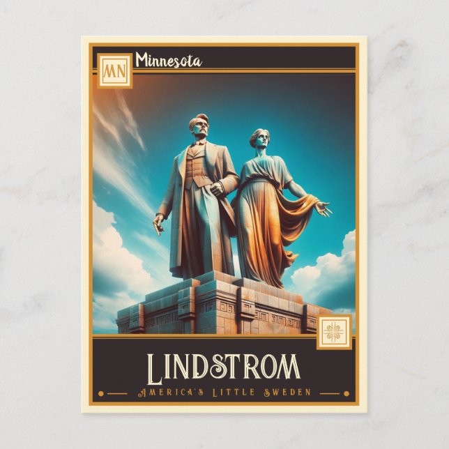 Lindstrom, Minnesota | VINTAGE Vykort (Framsida)