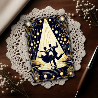 Lindy Hop Danshall Vintage Vykort