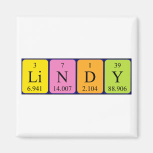 Lindy periodiskt återkommande magnet bord namn