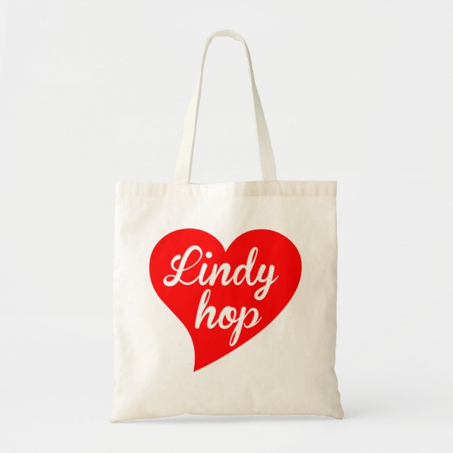 Lindy Skutt Big Red Heart Tygkasse (Framsidan)
