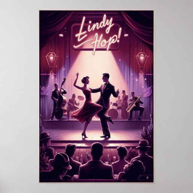 Lindy Skutt Dance Hall Vintage affisch (Framsidan)