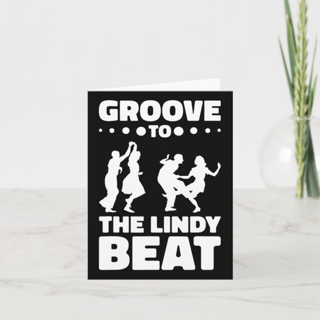 Lindy Skutt Dancer Swing Dance Swing Dancing Coupl Kort (Framsida)