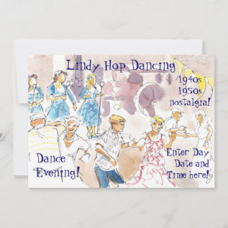 Lindy Skutt Swing Dancing Inbjudningar