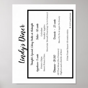 Lindys middagaffisch poster