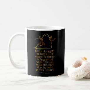 Line Art Ballet dancers and dance dikt by Einstein Kaffemugg