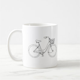 Line Art Bicycle Mug Kaffemugg