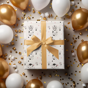 LINE ART CUTE KATTUNGE "I KÄRLEK DU" PRESENTPAPPER