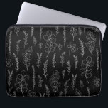Line Art Eucalyptus Mönster Laptop Fodral<br><div class="desc">minsta elegant konst eucalyptus svartvit mönster</div>