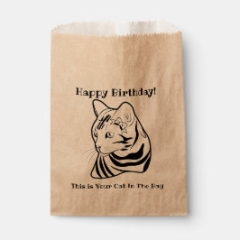 LIne Art Funny Cat 2 på Personligen Bag