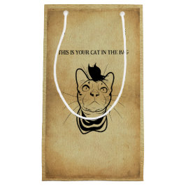 LIne Art Funny Cat i Personligen Bag