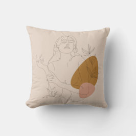 Line art minimaliste. Style Boho.  Kudde