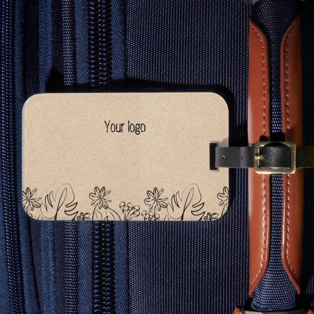  Line Art on Kraft Paper  Bagagebricka (Framsida Insitu 4)