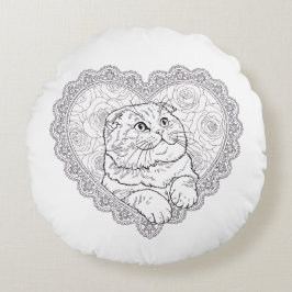 Line Art Ritual Collection - Rund Kudde