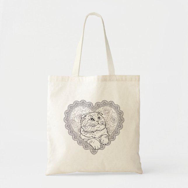 Line Art Ritual Collection-totebag  Tygkasse (Framsidan)