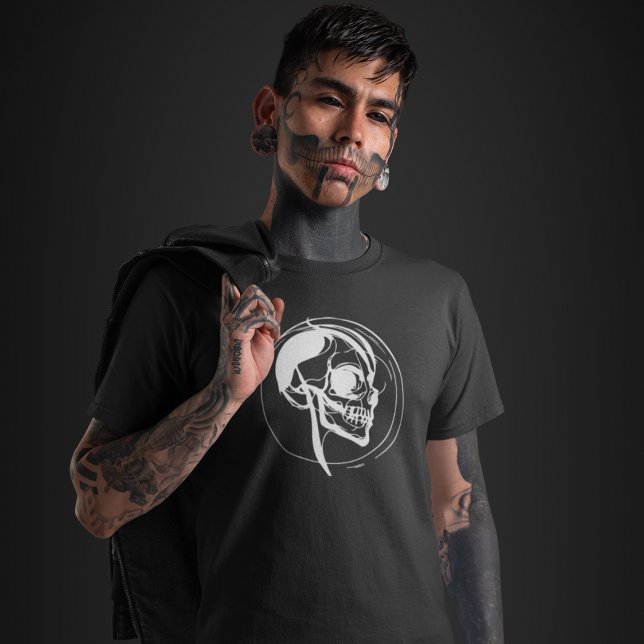 Line Art Skull - Abstrakt - Samma inre mångfald T Shirt (Skapare uppladdad)