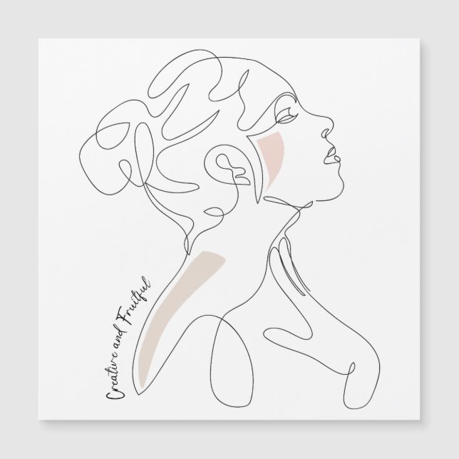 Line Art teckning - Kreativ och fruktbar (Framsida)