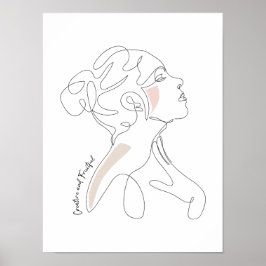 Line Art teckning - Kreativ och fruktbar Poster