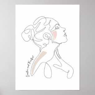 Line Art teckning - Kreativ och fruktbar Poster