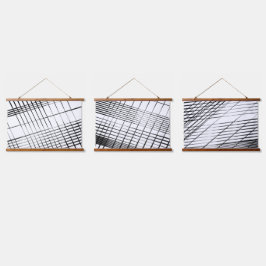 Line Art Wood Topped Wall Tapestry