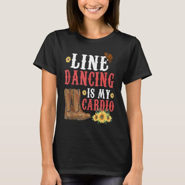 Line Dance är min Cardio Music Line Dance-Tank til T Shirt (Framsida)