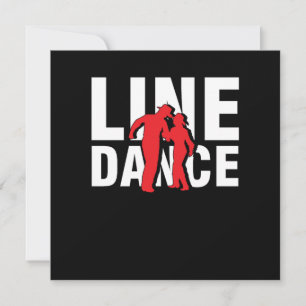 Line Dance CowboyLine Dancing Land Music Gift Inbjudningar