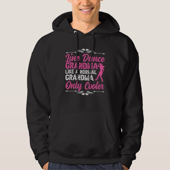 Line Dance Grandma Line Dancer Grandmother Line Da Hoodie (Framsida)