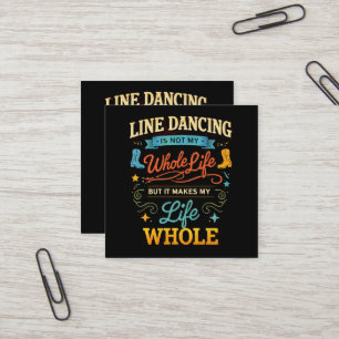 Line Dance Hela Livets Dansare Present för Dans Fyrkantigt Visitkort