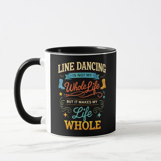 Line Dance Hela Livets Dansare Present för Dans Mugg (Vänster)