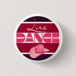 Line dance Kärlek Cowboyhat rosa Knapp