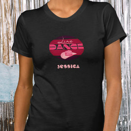 Line dance Kärlek Cowboyhat rosa T Shirt