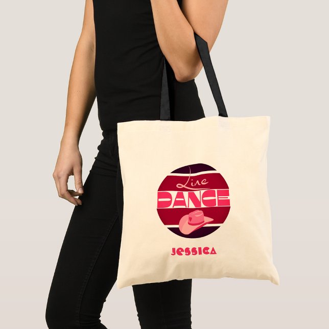 Line dance Kärlek Cowboyhat rosa Tygkasse (Skapare uppladdad)