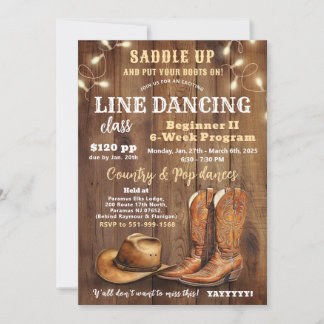 Line Dance klass Flyer, Country Dance Program Anno