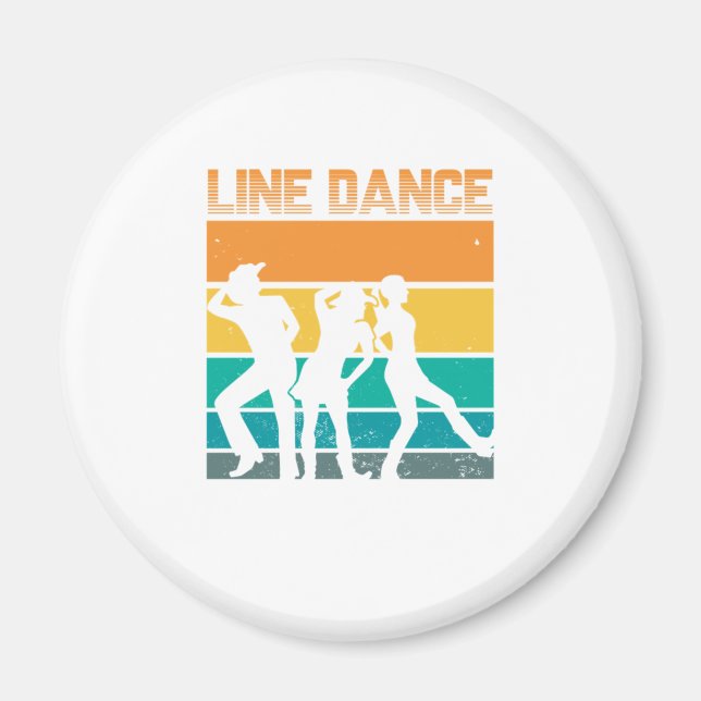 Line Dance Land Dance Line Dancing Land Gift Magnet (Framsidan)