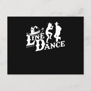 Line Dance Land Line Dancing Boots Music Gift Vykort