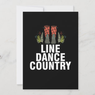 Line Dance Land Square Dance Line Dancing Gift Inbjudningar