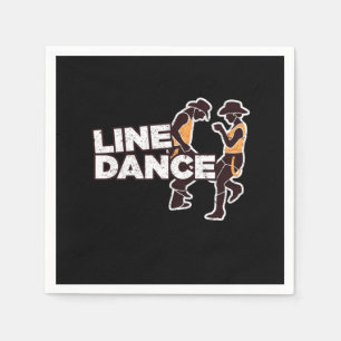 Line Dance Line Dancing CowboyBoots Land Gift Pappersservett