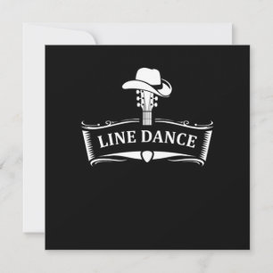 Line Dance Line Dancing Land Cowboy Cowgirl Gif Inbjudningar