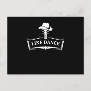 Line Dance Line Dancing Land Cowboy Cowgirl Gif Vykort