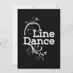 Line Dance Line Dancing Music Land Rodeo Gift Inbjudningar