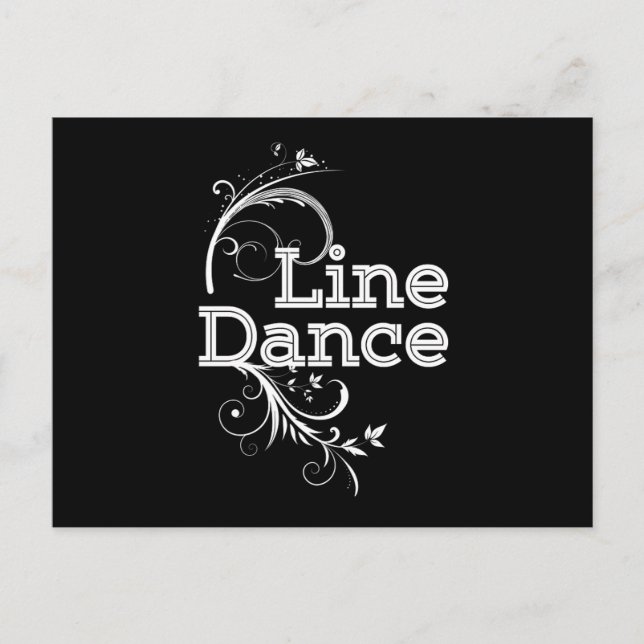Line Dance Line Dancing Music Land Rodeo Gift Vykort (Framsida)