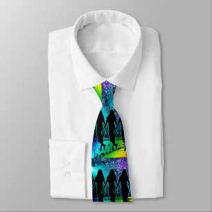 Line Dancers Ljus och Music Necktie Slips