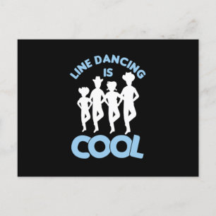 Line Dancing är Coola Land Music Cowboy Gift Vykort