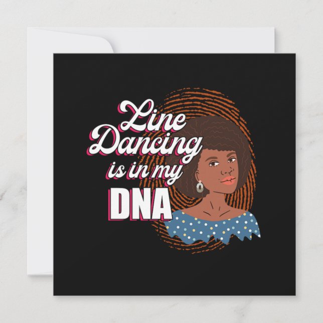 Line Dancing är min DNA Line Dance Land Gift Inbjudningar (Framsida)