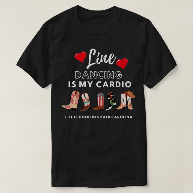 Line Dancing är mitt ljud T Shirt (Design framsida)