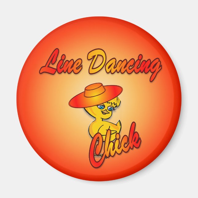 Line Dancing Chick #5 Magnet (Framsidan)