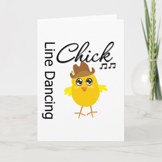 Line Dancing Chick Kort (Framsida)