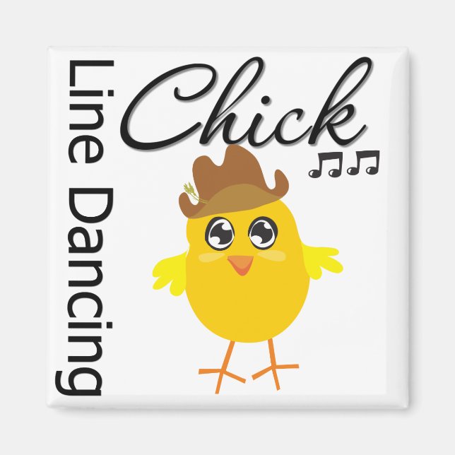 Line Dancing Chick Magnet (Framsidan)